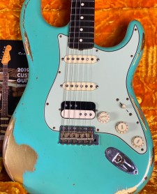 Fender Masterbuilt Ron Thorn Imperial Arc Stratocaster HSS Sea Foam Green over Aztec Gold